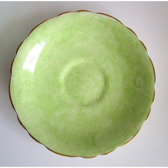 James Kent Longton England Green Cup & Saucer & Flower Handle #1156 VTG - *READ* - Picture 10 of 14
